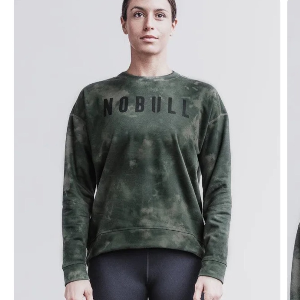 No Bull Crew Sweatshirt Army Green Tie-dye